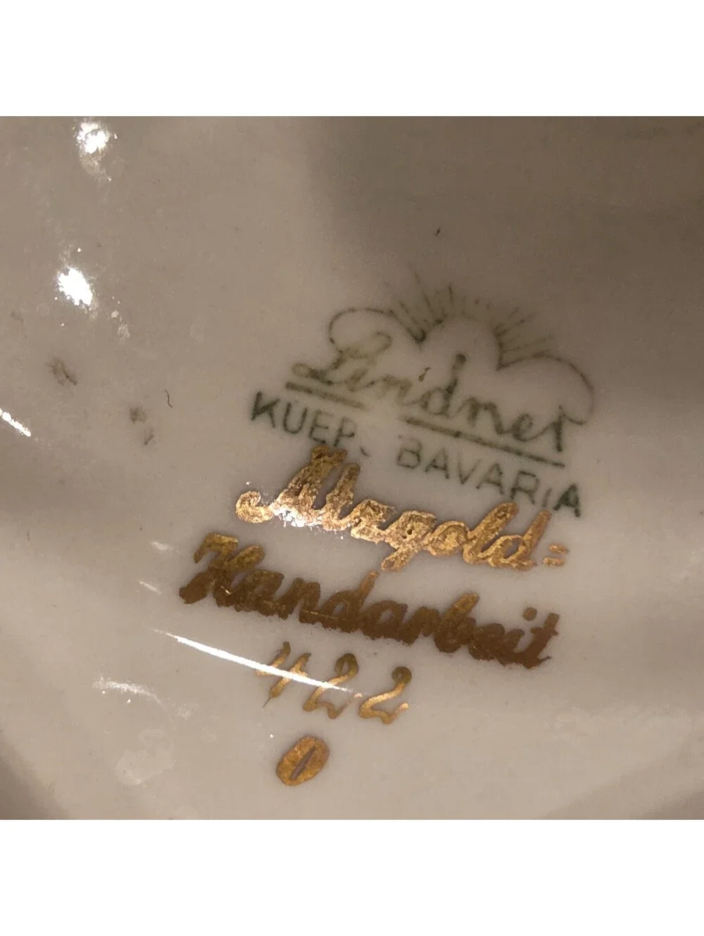 Vintage Lindner Kueps Bavaria Floral Porcelain Amphora Vase Gold Swan Handles